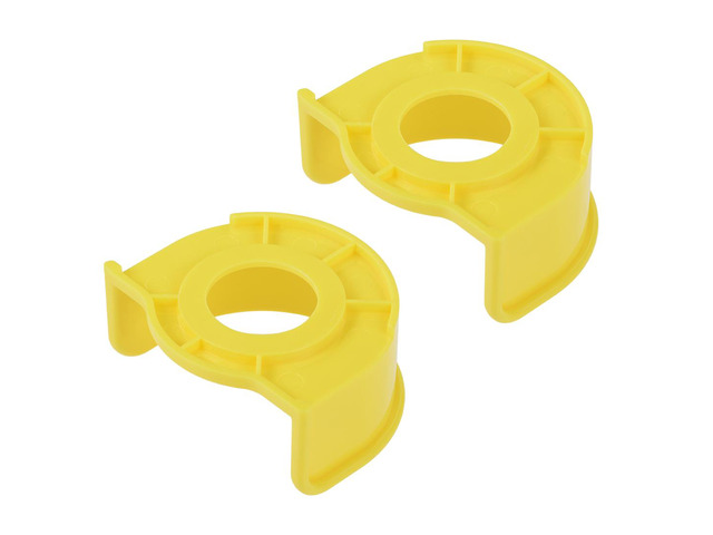 30mm Half Circle Emergency Stop Switch Push Switch Button Protective Cover Yellow 2pcs