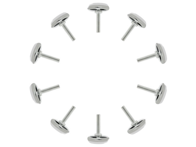 M6 x 25 x 30mm Furniture Leveling Feet Adjustable Leveler for Cabinet Leg 10pcs