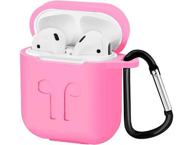 Airpod Protective Case, Airpod Earbuds Protective Cover Silicone Skin, Precision Size, 3mm skin, 360 protection, metal Keychain hook, for Airpods 1...