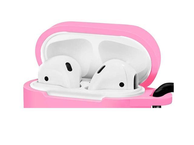 Airpod Protective Case, Airpod Earbuds Protective Cover Silicone Skin, Precision Size, 3mm skin, 360 protection, metal Keychain hook, for Airpods 1...