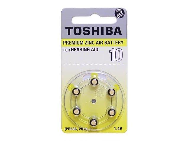 UPC 043297011526 product image for Toshiba Size 10 No Mercury Zinc Air Hearing Aid Batteries - 6 batteries | upcitemdb.com