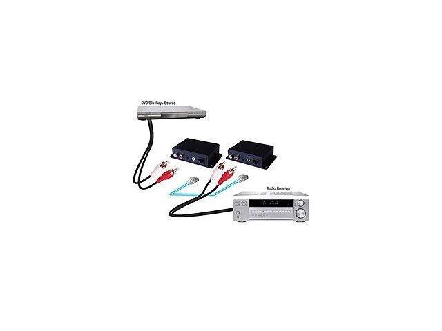 Vanco 280535 RCA Analog Audio over Cat5e/Cat6 Cable Extender Balun Kit