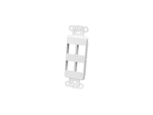 Vanco 820324 4 Port Multi-Media Wall Plate White Decor Style
