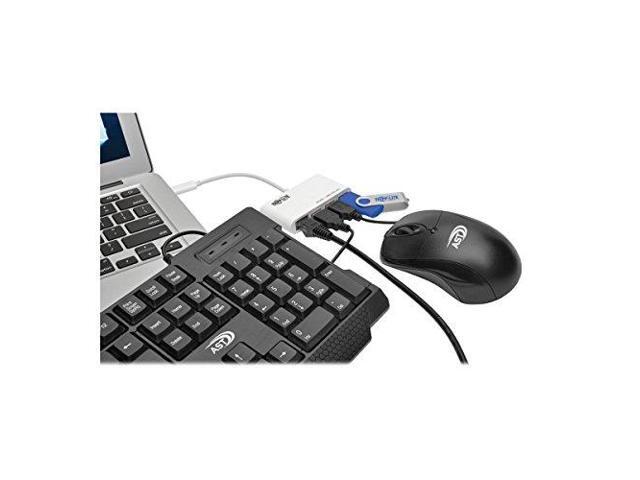 Tripp Lite 3-Port USB-C to USB-A Hub Portable w/ Gigabit Ethernet Port RJ45 (U460-003-3AG)