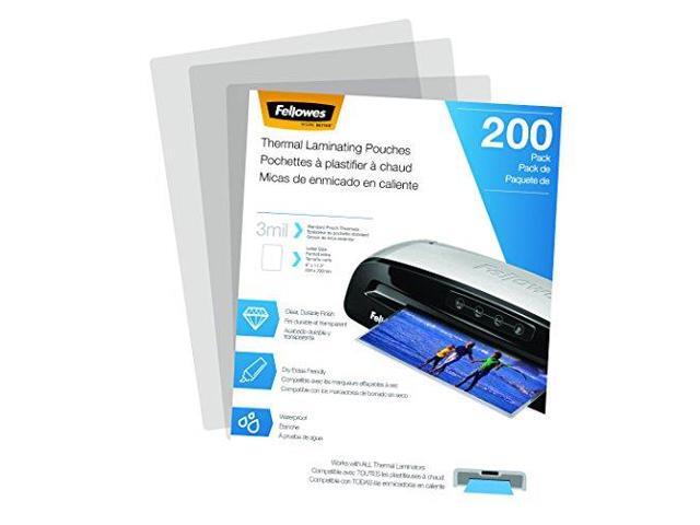 Fellowes Laminating Pouches Letter Size Hot Pouch 9 x 11.5 3 mil 200 pack 5743401