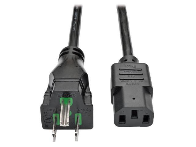Tripp Lite P006-015-HG10 15 ft. Hospital-Grade Computer Power Cord, 10A, 18 AWG (NEMA 5-15P to IEC-320-C13)