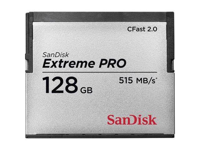 SanDisk - SDCFSP-128G-A46D - SanDisk Extreme Pro 128 GB CFast Card - 525 MB/s Read - 450 MB/s Write - Lifetime Warranty