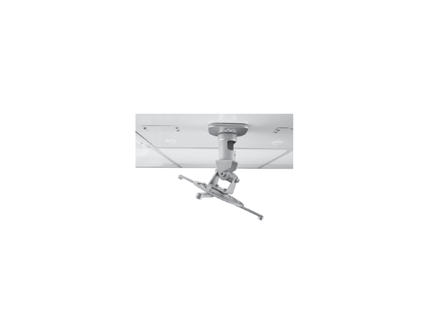 Amer Mounts AMRDCP100KIT Universal Drop Ceiling Projector Mount - Supports up to 30lb load, 360 degree rotation, 180 degree tilt