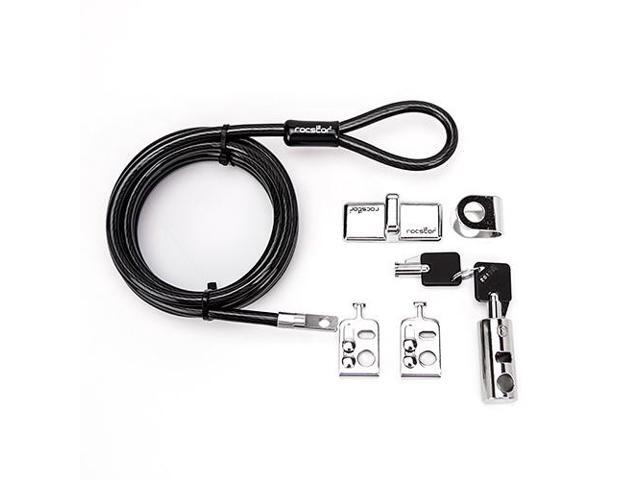 Rocstor Y10C181-B1 Rocbolt Desktop Lock Kit Locking Security Kit With 8Ft Cable