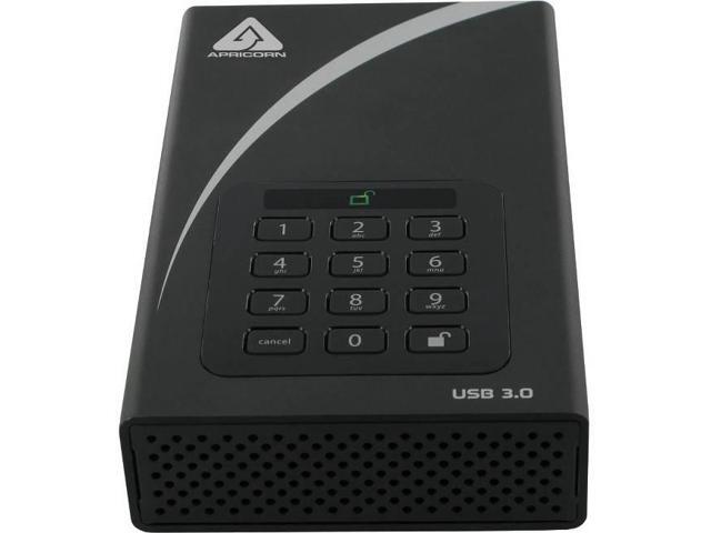 Apricorn Aegis Padlock Dt Fips Adt-3Pl256f-12Tb 12 Tb Desktop Hard Drive - External - Black - Taa Compliant