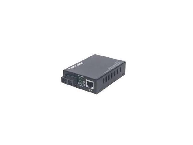 Intellinet Fast Ethernet Single Mode Media Converter, 10/100Base-TX to 100Base-FX (SC) Single-Mode, Wavelength 1310 nm, 20 km (12.4 mi)