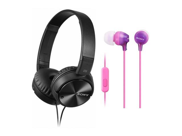 Sony MDRZX110NC Noise Cancelling Headphones (Black) Bundle