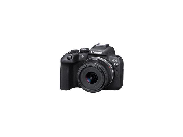 Canon - EOS R10 Mirrorless Camera with RF-S18-45 f/4.5-6.3 IS STM Lens Content Creator Kit - Black - image 3