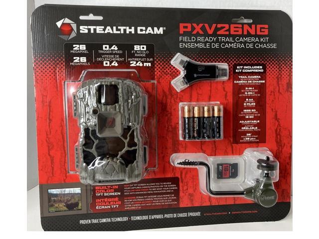 stealth cam pxv26 26mp field ready trail camera kit