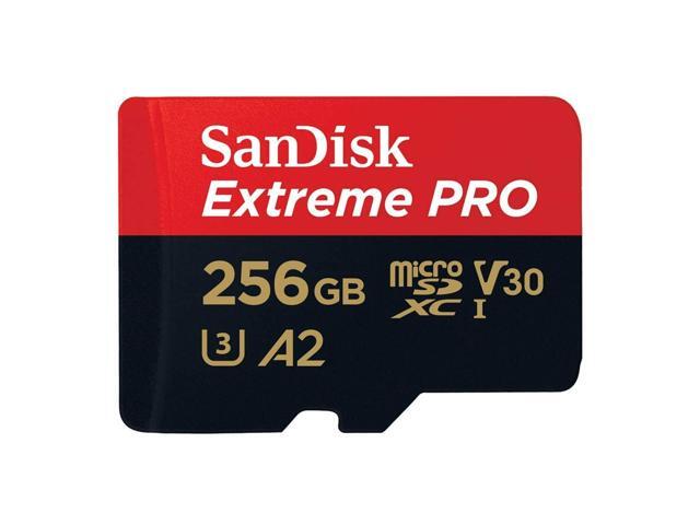 SanDisk 256GB Extreme PRO A2 microSDXC Card UHS-I U3 V30 Read Speed up to 200MB/s for 4K UHD Video (SDSQXCD-256G-GN6MA)