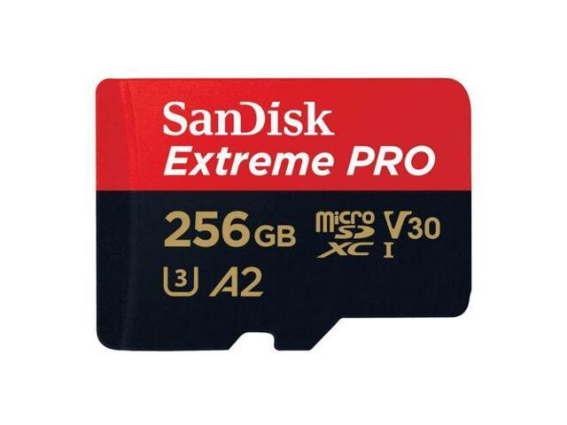 SanDisk 256GB Extreme PRO A2 microSDXC Card UHS-I U3 V30 Read Speed up to 200MB/s for 4K UHD Video (SDSQXCD-256G-GN6MA)