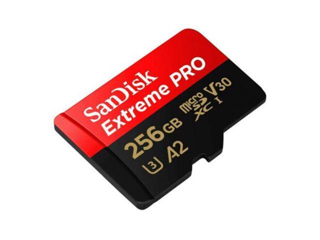 SanDisk 256GB Extreme PRO A2 microSDXC Card UHS-I U3 V30 Read Speed up to 200MB/s for 4K UHD Video (SDSQXCD-256G-GN6MA)