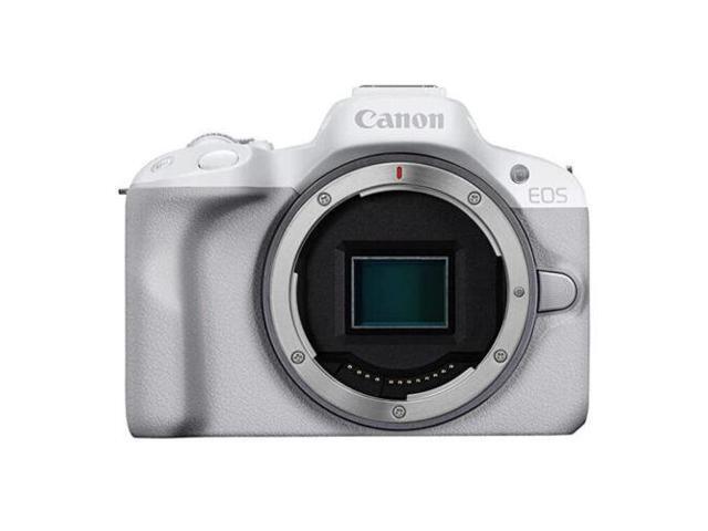 Canon EOS R50 Mirrorless Camera (White) 24.2MP APS-C, RF Mount, 4K Video, DIGIC X, Subject Tracking, Compact Vlogging Camera Wi-Fi Bluetooth