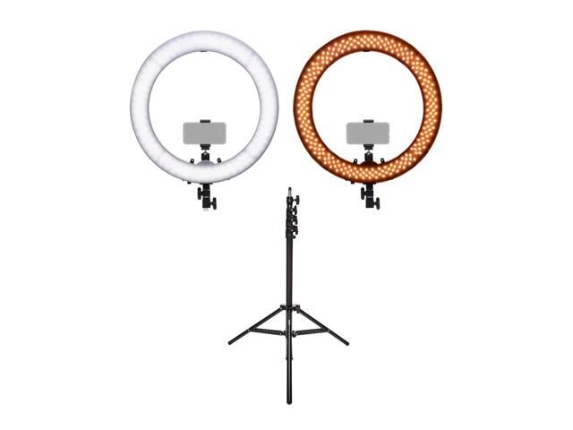 koah sol sphere 19-inch 55 watt dimmable ring light kit with carrying bag, and smartphone holder for youtube, self-portrait sho
