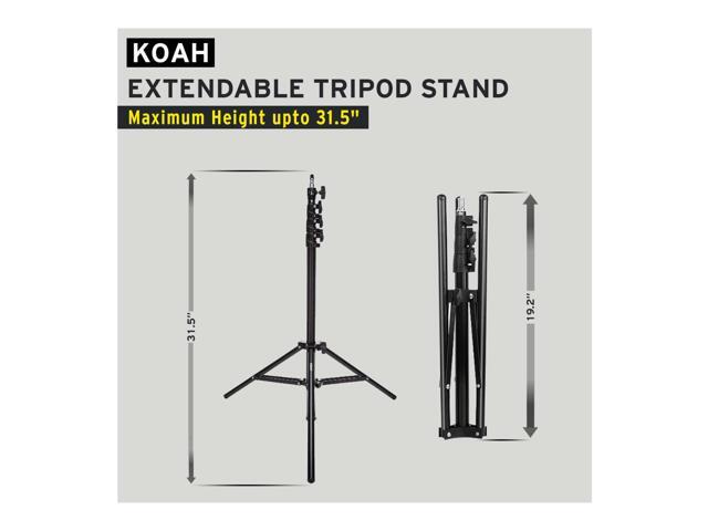 koah sol sphere 19-inch 55 watt dimmable ring light kit with carrying bag, and smartphone holder for youtube, self-portrait sho