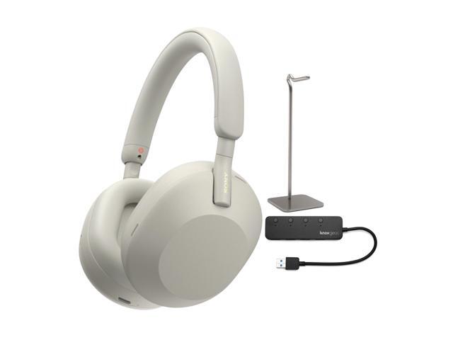 Sony WH-1000XM5 Wireless Noise Canceling Headphones with USB Port and Stand