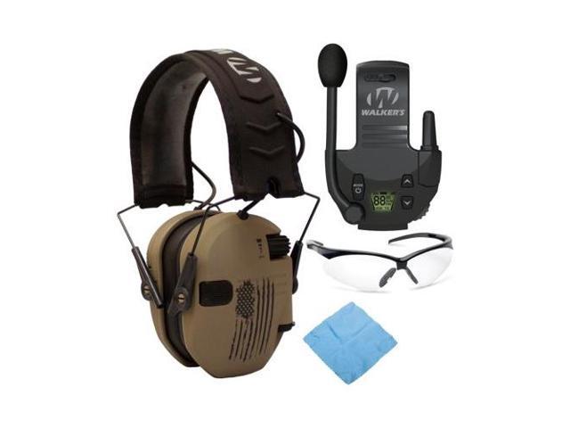 Walker's Razor Slim Electronic Shooting Hearing Protection Muff Bundle