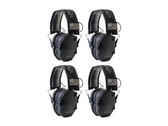 Walker's Razor Slim Electronic Shooting Muffs 4-Pack, Black America Patch