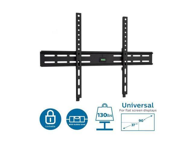 Philips Thin-Profile Fixed TV Wall Mount for Up To 90-Inch Flat Screen (Black)
