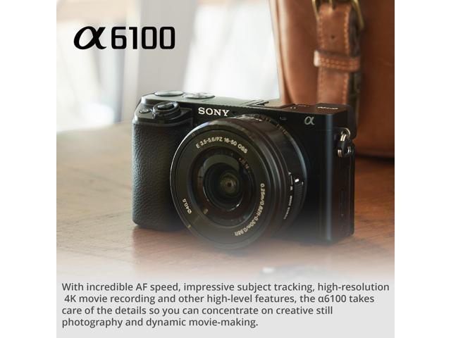 Sony Alpha a6100 APS-C Mirrorless Camera with 16-50mm and 55-210mm Lenses bundle