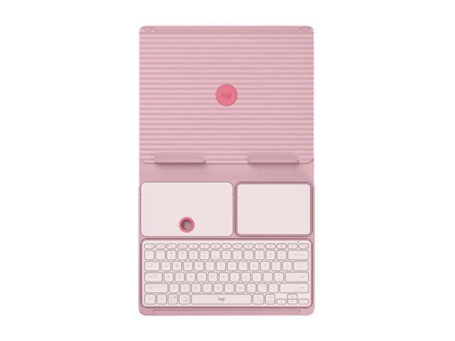 Logitech - Casa Pop-Up Desk Work From Home Compact Wireless Scissor Keyboard Touchpad & Laptop Stand for Laptop/MacBook(10” to 17”) - Bohemian Blush - image 3
