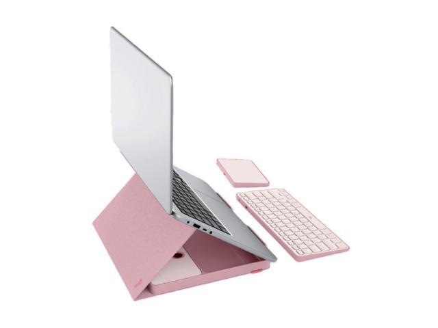 Logitech - Casa Pop-Up Desk Work From Home Compact Wireless Scissor Keyboard Touchpad & Laptop Stand for Laptop/MacBook(10” to 17”) - Bohemian Blush - image 4