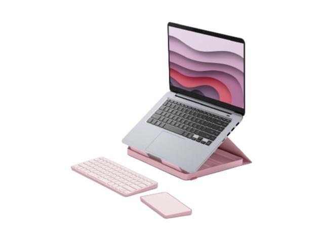 Logitech - Casa Pop-Up Desk Work From Home Compact Wireless Scissor Keyboard Touchpad & Laptop Stand for Laptop/MacBook(10” to 17”) - Bohemian Blush - image 6