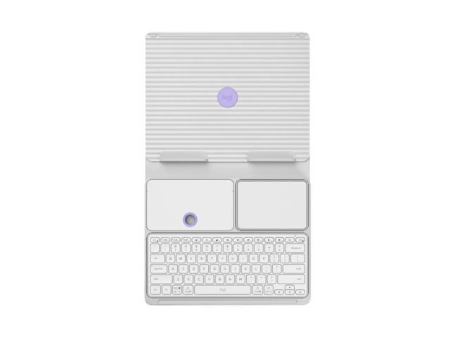 Logitech - Casa Pop-Up Desk Work From Home Compact Wireless Scissor Keyboard Touchpad & Laptop Stand for Laptop/MacBook(10” to 17”) - Nordic Calm - image 5