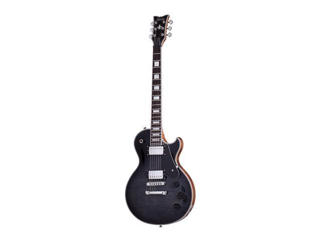 Schecter Solo-II Custom 6-String Electric Guitar (Trans Black Satin) with Case