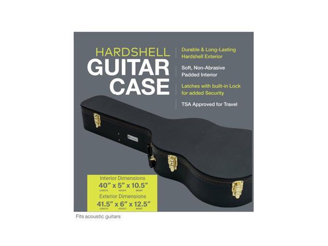 Knox KN-GC02 39' Hard Shell Guitar Case w/ Gold Hardware
