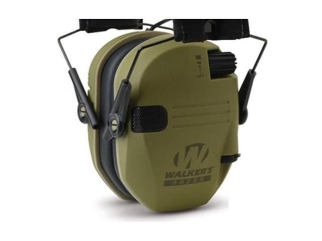 Walker's Razor Slim Electronic Shooting Muffs 5-Pack, OD Green - American Flag