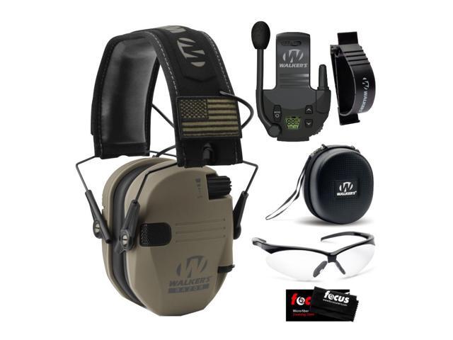 Walker's Razor Slim Electronic Hearing Protection BUNDLE, Dark Patriot