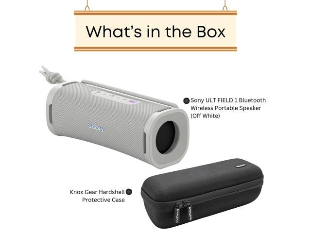 Sony ULT FIELD series Speaker - SRSULT10/B (White) with Hardshell Travel & Protective Case bundle