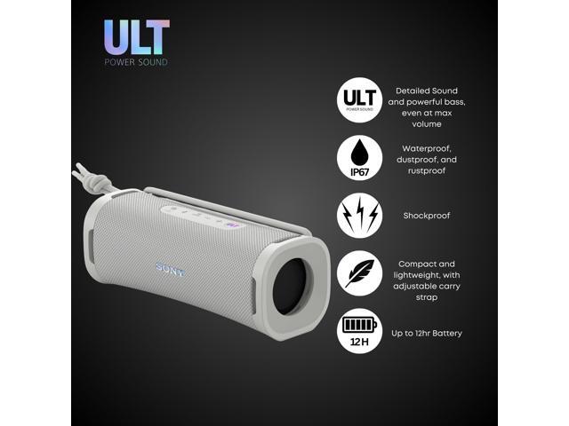 Sony ULT FIELD series Speaker - SRSULT10/B (White) with Heavy Duty Carabiner bundle