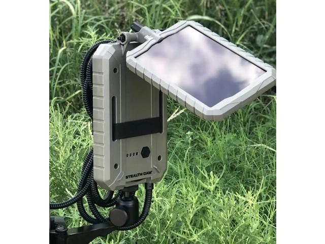 Stealth Cam Durable Sol-Pak Solar Battery Pack 12V Solar Power Panel, Rechargeable Battery & 10ft Insulated Cable Co