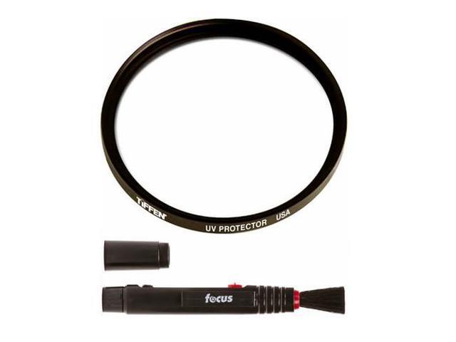 Tiffen 82mm UV Protector Lens Filter with Focus Lens Cleaning Brush Bundle