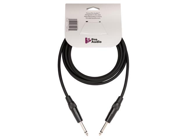 FocusProAudio 1/4-Inch to 1/4-Inch TS Guitar Cable (10-Feet)