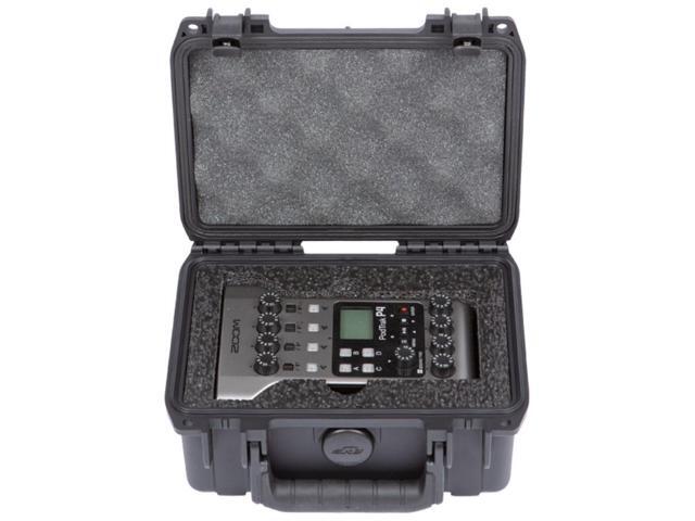 SKB Cases iSeries 0705-3 Case with Custom Cut Interior and Trigger Release Latch System for Zoom PodTrak P4 Podcast Mixer and Accessory