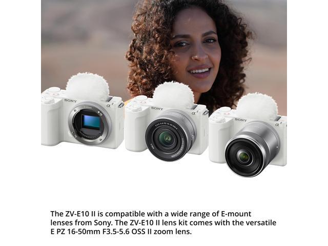 Sony - Alpha ZV-E10 II Mirrorless Content Creators’ Camera Kit with 16-50mm Lens - White - image 11
