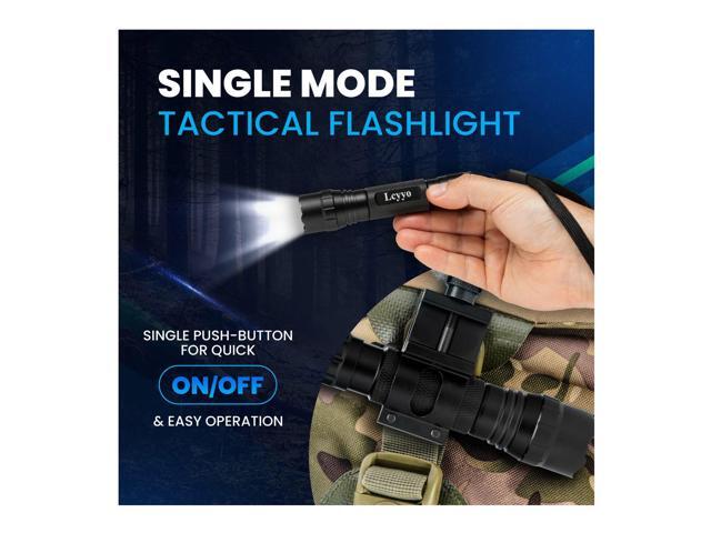 Tactical Rechargeable Flashlight with Picatinny Rail Mount