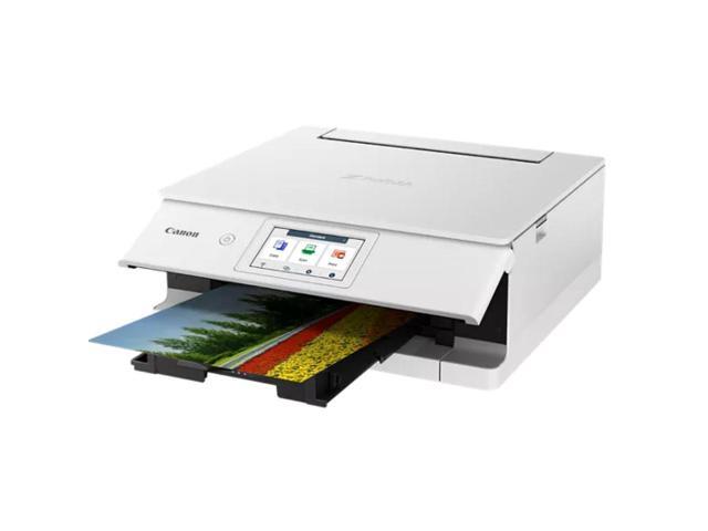 Canon PIXMA TS8820 Wireless 3 In 1 White Home Printer with Color LCD Touchscreen