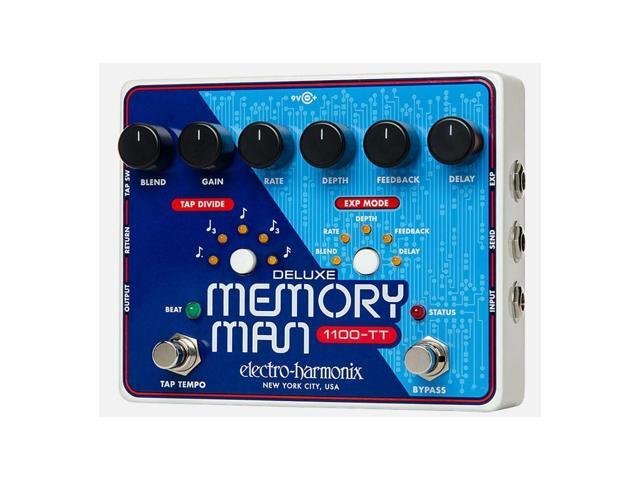 Electro-Harmonix Deluxe Memory Man 1100-TT Analog Delay with Tap Tempo Guitar Pedal