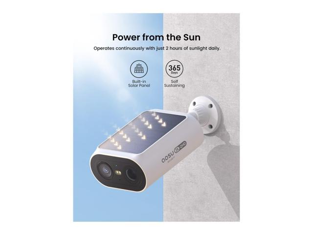 Aosu SolarCam System P1 SE 2K Outdoor Wi-Fi Night Vision 4-Camera Kit (C8E-4H)