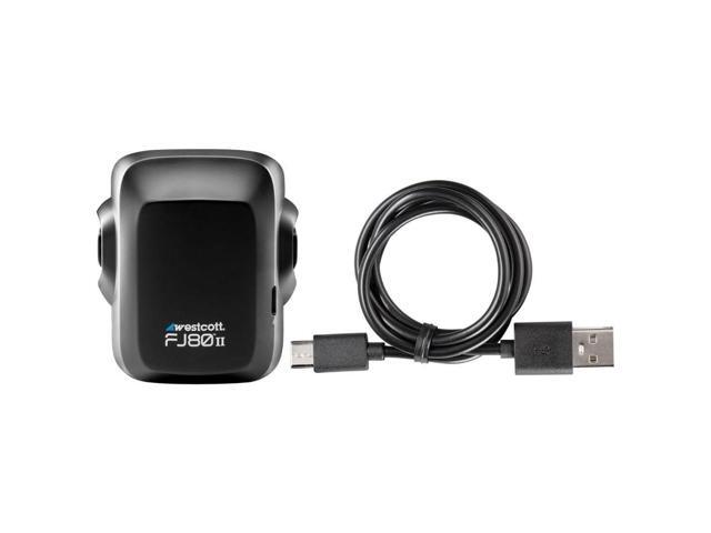 Westcott FJ80 II USB-C Backup Battery for FJ80 II Speedlights with Easy Charging, Compact Design, and 1500mAh Capacity (Black)