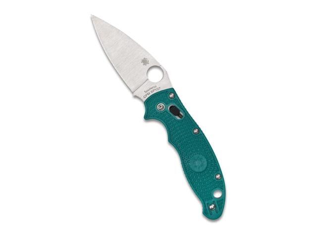 Spyderco Manix 2 3.37-Inch CPM SPY27 Steel Blade PlainEdge Foldable Knife with FRCP Handle (Blue)